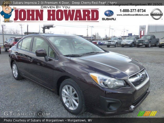 2013 Subaru Impreza 2.0i Premium 4 Door in Deep Cherry Red Pearl