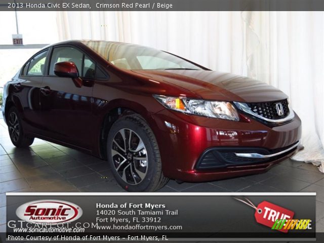 2013 Honda Civic EX Sedan in Crimson Red Pearl
