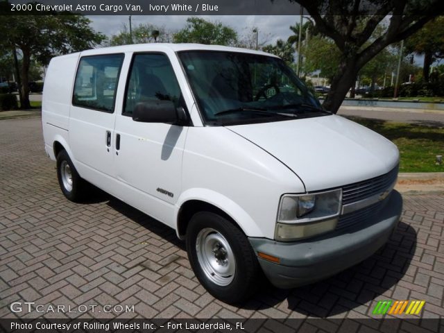Ivory White 2000 Chevrolet Astro Cargo Van Blue Interior