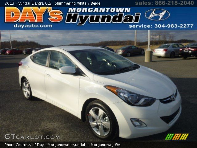 2013 Hyundai Elantra GLS in Shimmering White