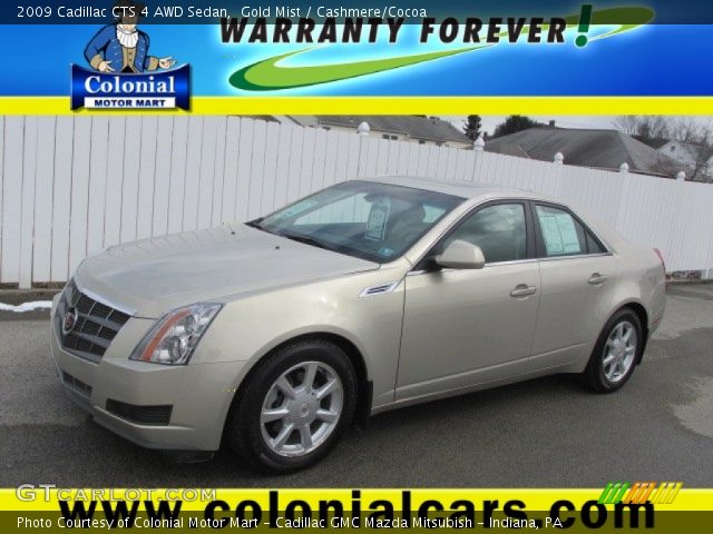 2009 Cadillac CTS 4 AWD Sedan in Gold Mist
