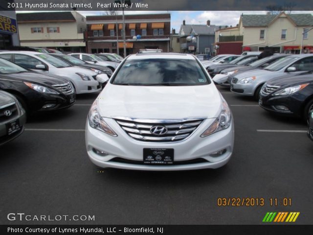 2011 Hyundai Sonata Limited in Pearl White