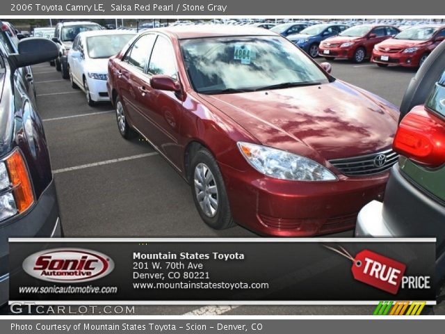 2006 Toyota Camry LE in Salsa Red Pearl