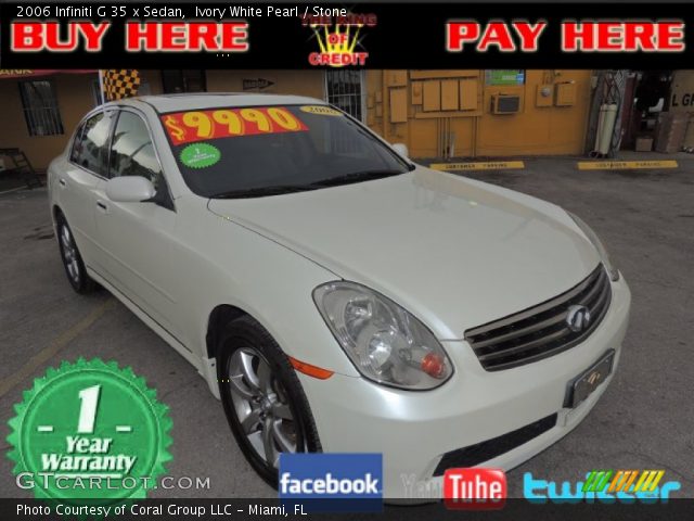 2006 Infiniti G 35 x Sedan in Ivory White Pearl