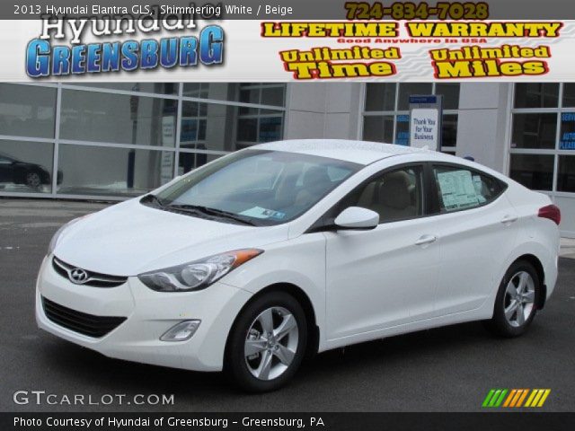 2013 Hyundai Elantra GLS in Shimmering White