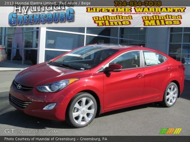 2013 Hyundai Elantra Limited in Red Allure