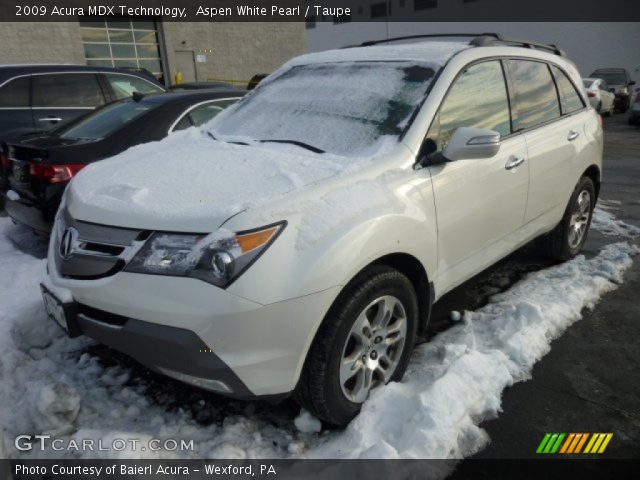 2009 Acura MDX Technology in Aspen White Pearl