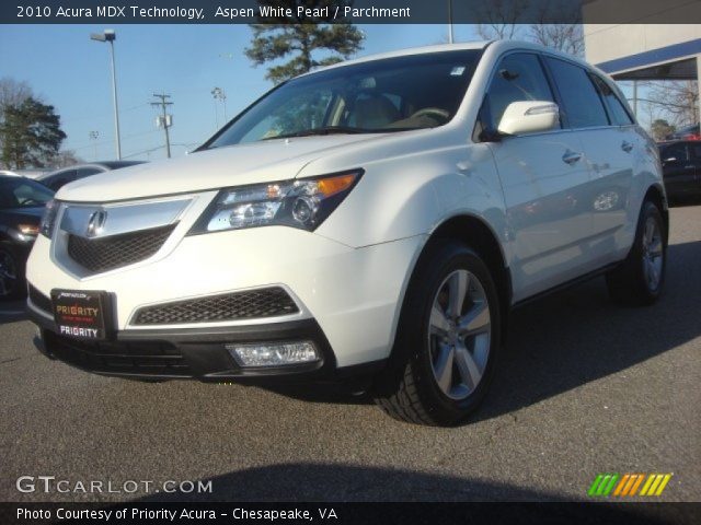 2010 Acura MDX Technology in Aspen White Pearl