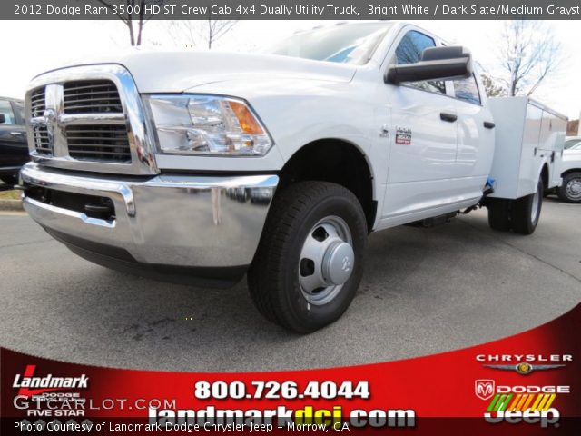 2012 Dodge Ram 3500 HD ST Crew Cab 4x4 Dually Utility Truck in Bright White
