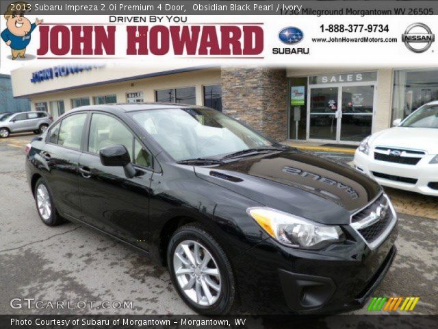 2013 Subaru Impreza 2.0i Premium 4 Door in Obsidian Black Pearl