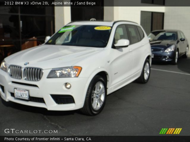 2012 BMW X3 xDrive 28i in Alpine White