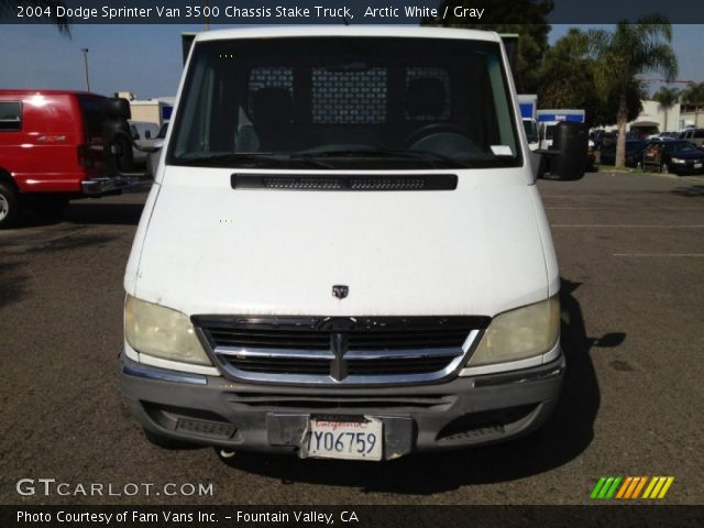 2004 Dodge Sprinter Van 3500 Chassis Stake Truck in Arctic White