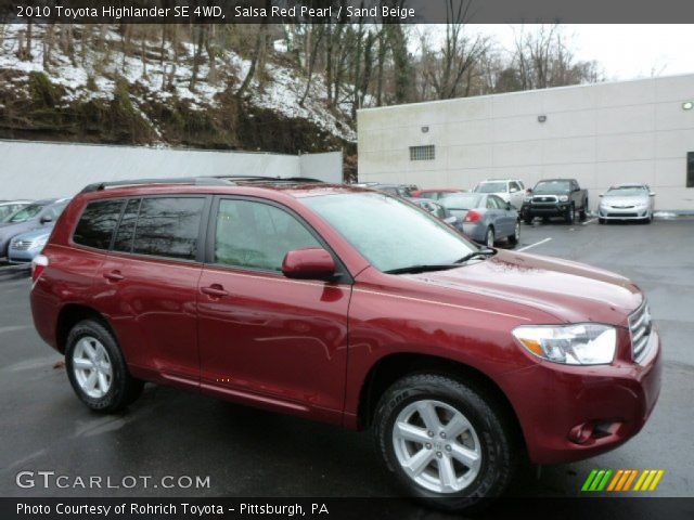 2010 Toyota Highlander SE 4WD in Salsa Red Pearl