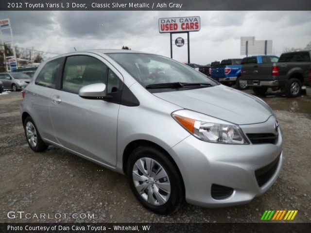 2012 Toyota Yaris L 3 Door in Classic Silver Metallic