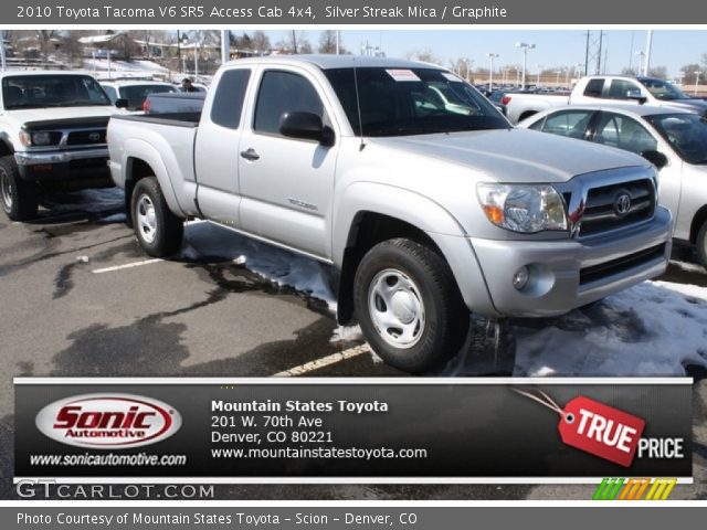2010 Toyota Tacoma V6 SR5 Access Cab 4x4 in Silver Streak Mica
