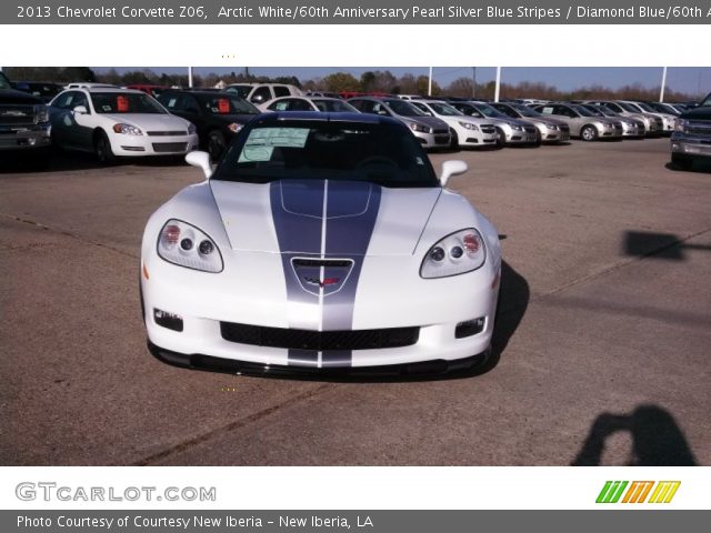 2013 Chevrolet Corvette Z06 in Arctic White/60th Anniversary Pearl Silver Blue Stripes
