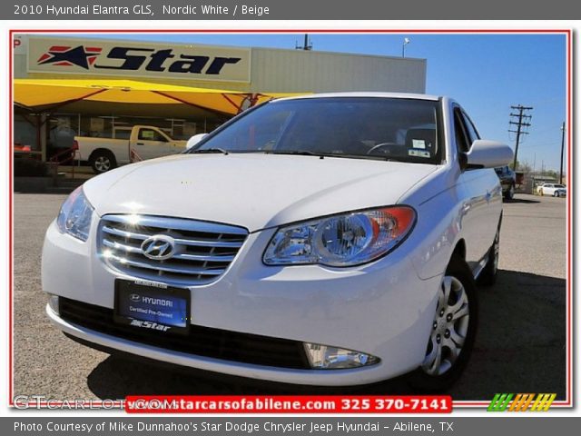 2010 Hyundai Elantra GLS in Nordic White