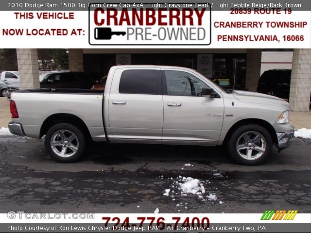 2010 Dodge Ram 1500 Big Horn Crew Cab 4x4 in Light Graystone Pearl