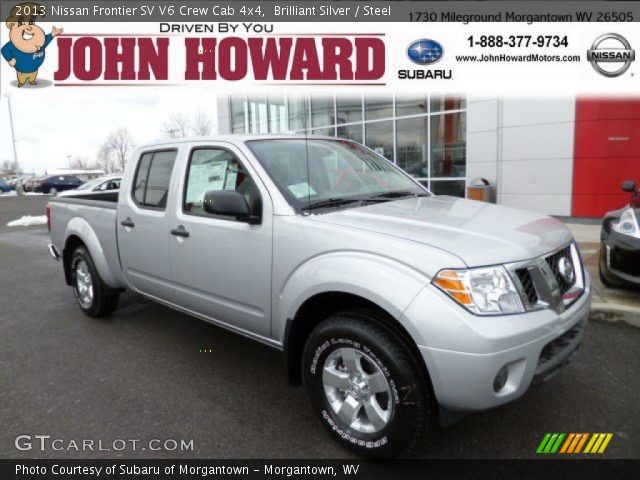 2013 Nissan Frontier SV V6 Crew Cab 4x4 in Brilliant Silver