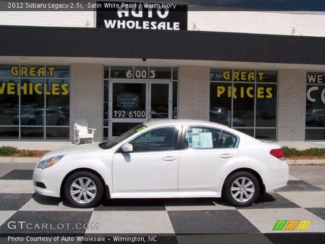 2012 Subaru Legacy 2.5i in Satin White Pearl