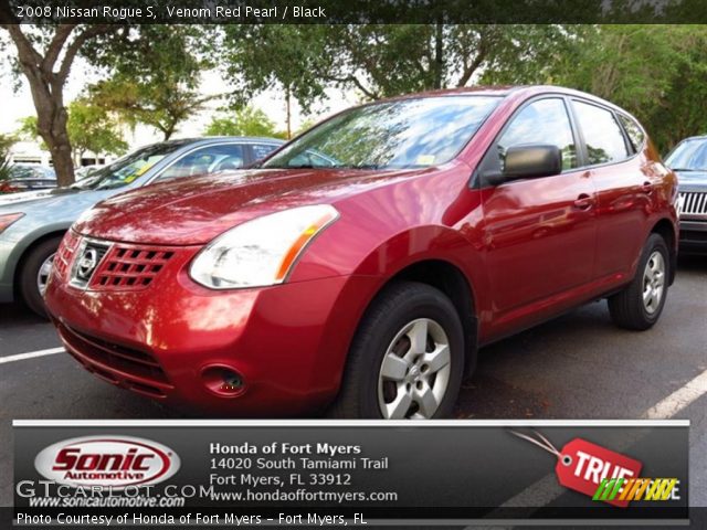 2008 Nissan Rogue S in Venom Red Pearl