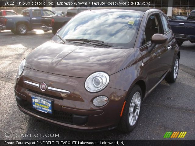 2012 Fiat 500 c cabrio Pop in Espresso (Brown)