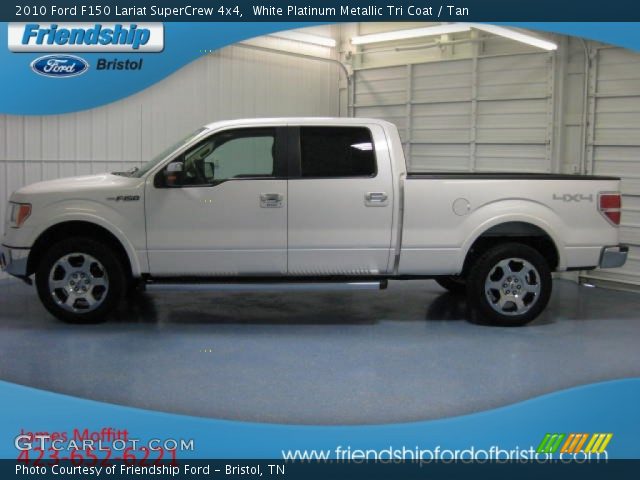 2010 Ford F150 Lariat SuperCrew 4x4 in White Platinum Metallic Tri Coat