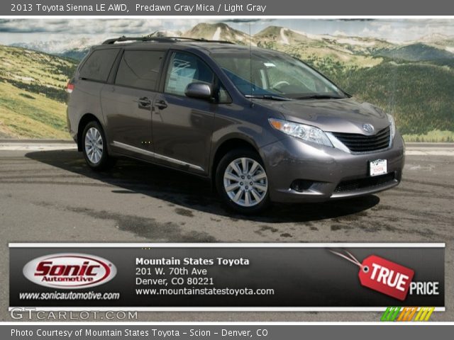 2013 Toyota Sienna LE AWD in Predawn Gray Mica