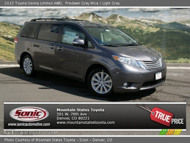 2013 Toyota Sienna Limited AWD in Predawn Gray Mica