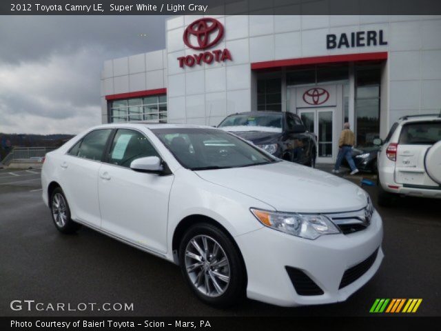 2012 Toyota Camry LE in Super White
