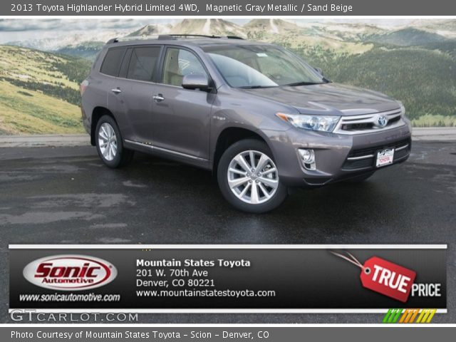 2013 Toyota Highlander Hybrid Limited 4WD in Magnetic Gray Metallic