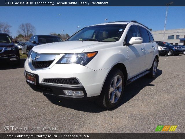 2011 Acura MDX Technology in Aspen White Pearl