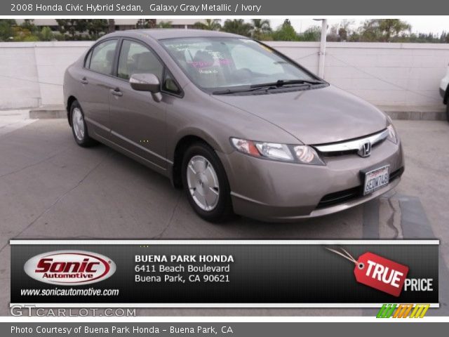 2008 Honda Civic Hybrid Sedan in Galaxy Gray Metallic