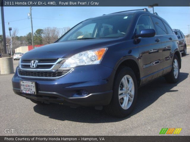 2011 Honda CR-V EX-L 4WD in Royal Blue Pearl
