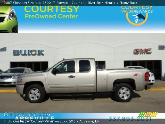 2007 Chevrolet Silverado 1500 LT Extended Cab 4x4 in Silver Birch Metallic