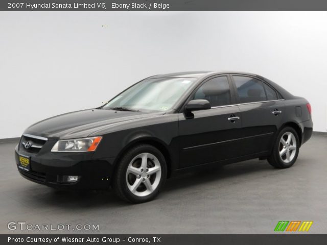 2007 Hyundai Sonata Limited V6 in Ebony Black
