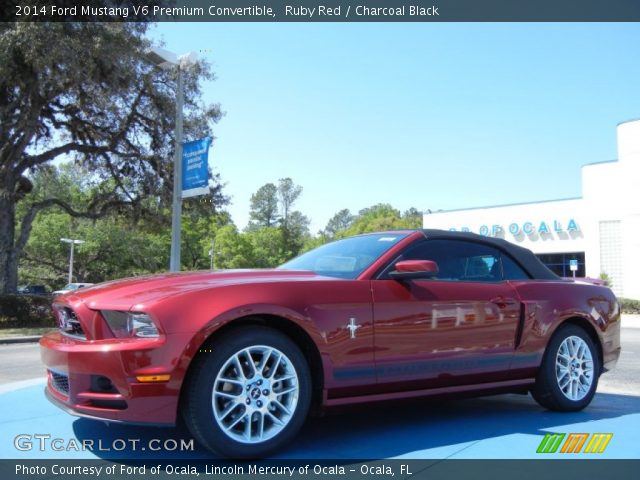 2014 Ford Mustang V6 Premium Convertible in Ruby Red