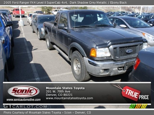 2005 Ford Ranger FX4 Level II SuperCab 4x4 in Dark Shadow Grey Metallic