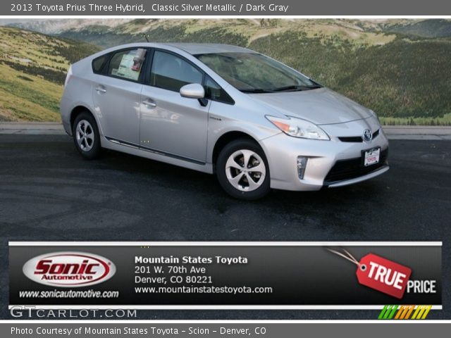 2013 Toyota Prius Three Hybrid in Classic Silver Metallic