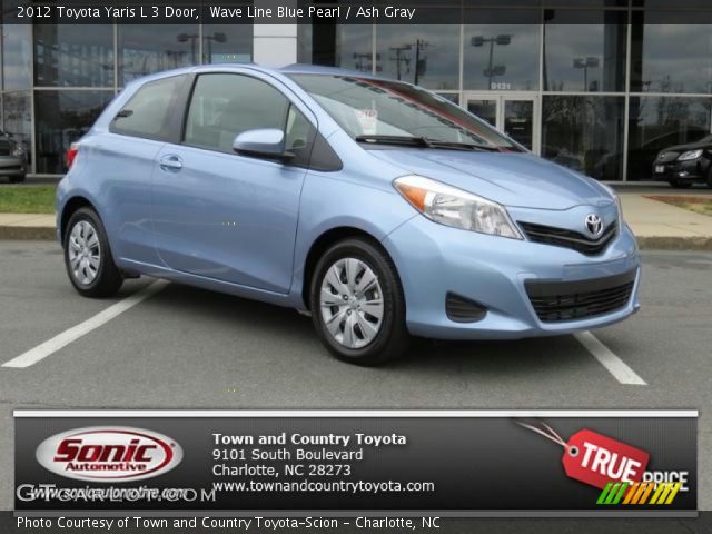 2012 Toyota Yaris L 3 Door in Wave Line Blue Pearl