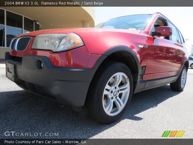 2004 BMW X3 3.0i in Flamenco Red Metallic