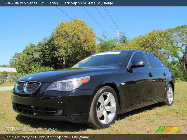 2007 BMW 5 Series 525i Sedan in Black Sapphire Metallic
