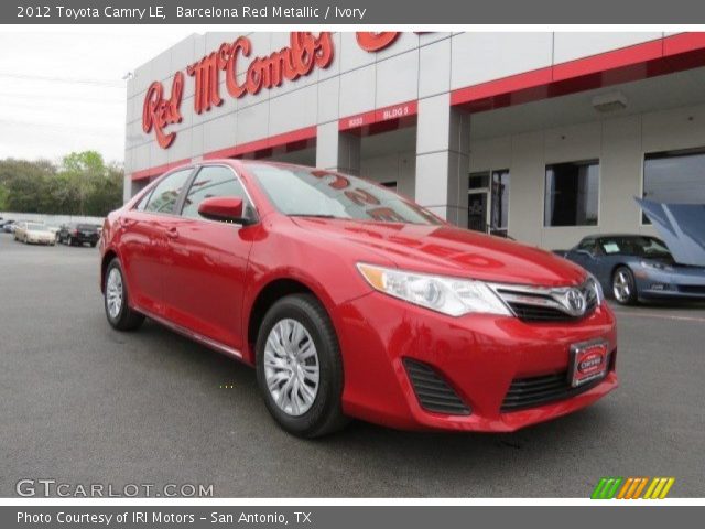 2012 Toyota Camry LE in Barcelona Red Metallic