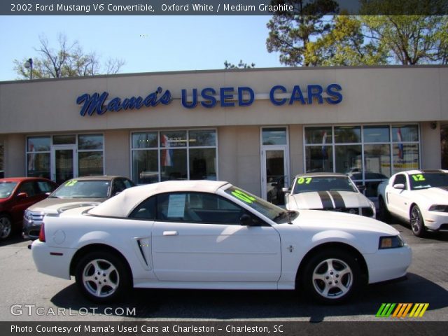 2002 Ford Mustang V6 Convertible in Oxford White