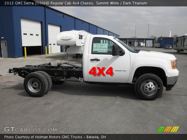 2013 GMC Sierra 3500HD Regular Cab 4x4 Chassis in Summit White