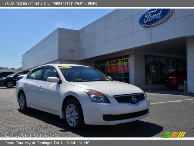 2009 Nissan Altima 2.5 S in Winter Frost Pearl