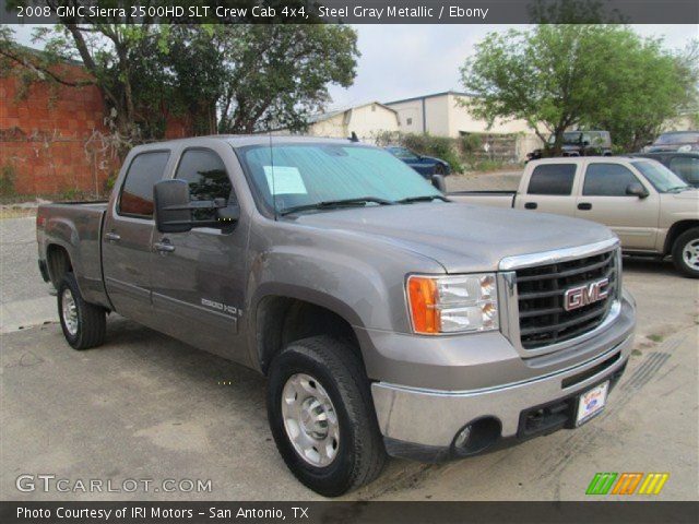 2008 GMC Sierra 2500HD SLT Crew Cab 4x4 in Steel Gray Metallic