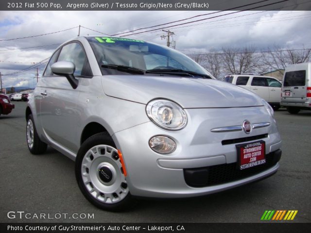 2012 Fiat 500 Pop in Argento (Silver)