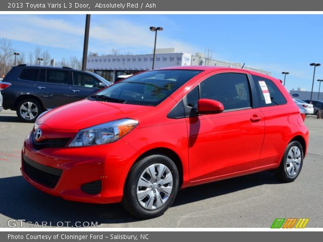 2013 Toyota Yaris L 3 Door in Absolutely Red