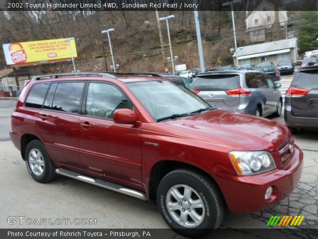 2002 Toyota Highlander Limited 4WD in Sundown Red Pearl